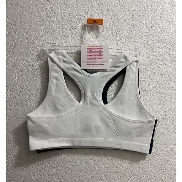 Micro Mesh Racerback Black White Sports Bra Size X-Large - Picture 4 of 4